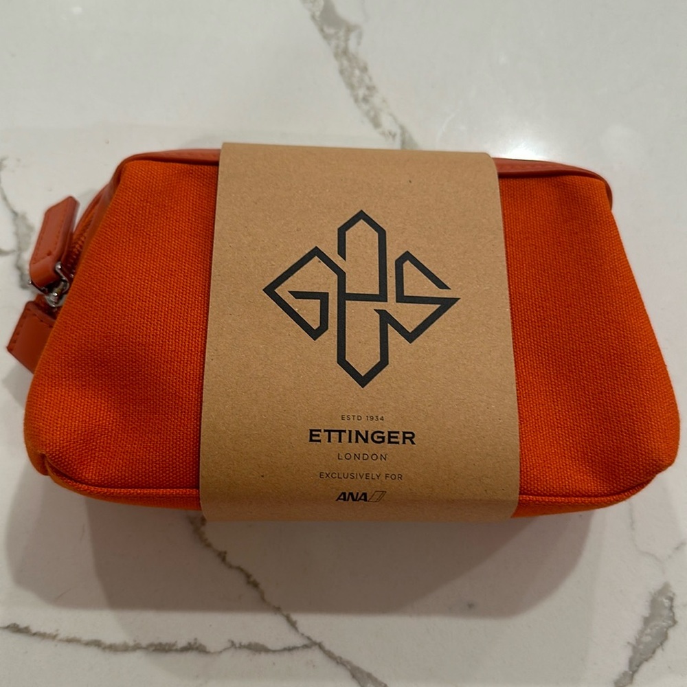 New Sealed ANA BUSINESS CLASS Amenity Kit  Orange